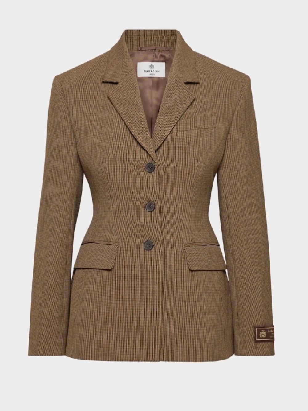 Aritzia Babaton Standout Blazer - Brown Check - Picture 1 of 1
